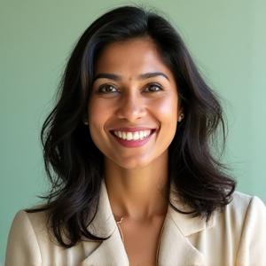 Amara Khan, VitalaGrove Lifestyle Integration Coach, smiling encouragingly