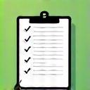 Icon of clipboard and checkmark