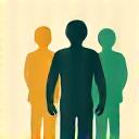 Icon of group of people connected