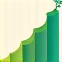 Icon of chart with upward trend