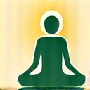 Icon of a person doing yoga or meditation