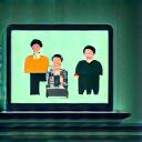Icon representing online workshop or virtual meeting