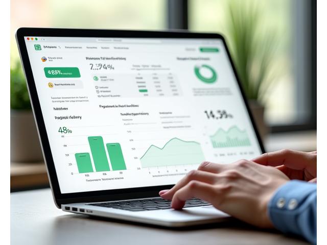 A woman thoughtfully reviewing a digital dashboard displaying various health metrics and personalized insights, representing a stress resilience assessment.
